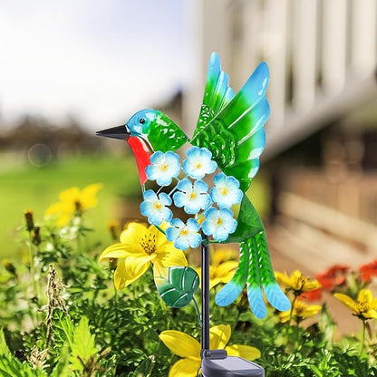 Bshine Solar Lights Outdoor Garden Decoration, Hummingbird Metal Stake Waterproof Solar Lamp for Outdoor Patio, Yard Decoration Lawn Art