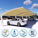 Houssity Beige 3' x 5' Balcony Deck Fence Privacy Screen Cover Panel Shade Cloth Fabric for Chain Link Fence Patio Pool Railing Driveway Walkway Porch Playground Dog Kennel Residence Commercial Use