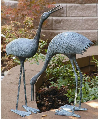 SPI Home BS3139 Stately Garden Cranes, Sculpture Set of 2