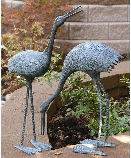 SPI Home BS3139 Stately Garden Cranes, Sculpture Set of 2