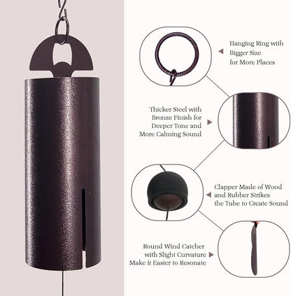 ASTARIN Wind Chimes for Outside Deep Tone Heroic Windbell Deep Resonance Serenity Bell Outdoor Decor for Patio,Yard,Porch,Garden