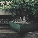Set of 2 Pagoda Garden Miniature Sculptures - Zen Tower Decor Statues for Indoor and Outdoor Fairy Gardens - Asian Figurines for Chinese Outdoor Pagoda Decor for Home and Garden Enthusiasts