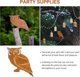HANABASS 1pc Garden Owl Iron Stake Decor Charming Outdoor Decoration for Lawn Patio Easy to Install Garden Ornament Beautiful Rusty Metal Owl Design for Ambiance