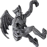 Dragon Winged Gargoyle Fence Hanger – Outdoor Wall Decor- Detailed Fence Topper Hanging Statue- Gothic Climbing Grotesque Dragon for Fence, Garden Patio, Porch (10" Gargoyle)