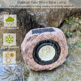 Solar Rock Lights Outdoor Waterproof, 4 Pack LED Colored Garden Rock Solar Light, Stone Statue Bright Solar Spot Light for Path, Yard, Patio, Lawn, Porch, Yard Decor.