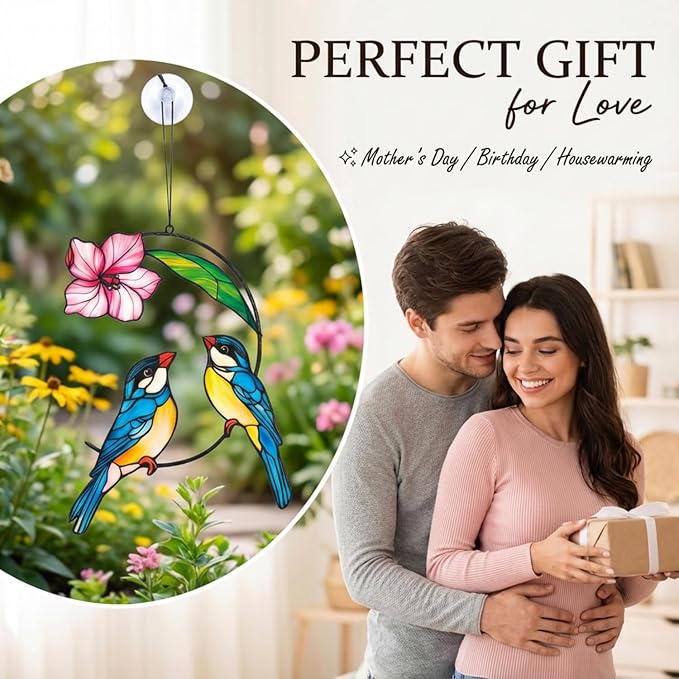 Hummingbird Gifts for Women, Hummingbird Sun Catcher for Window Hanging, Mothers Day for Mom Grandma Bird Lovers, Spring Suncatcher Garden Decor for Indoor Outdoor Windows(8)