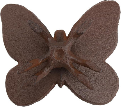 BRASSTAR Cast Iron Butterfly Statue Art Decor for Garden, Lawn, Yard, Patio, Farmhouse, Pond, Backyard, Office Desk Paper Weight Decoration 3.3''(L) Brown TQGJPT837