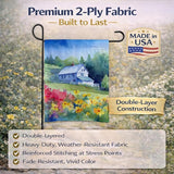 Caroline's Treasures Massachusetts Mayflowers in Watercolor Garden Flag Mailbox Flag Decorative Yard Flag Banner Outside Patio Artwork Yard Flower Beds, Garden Size, Multicolor