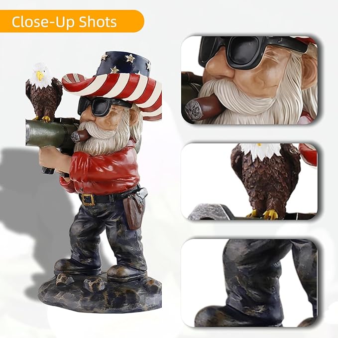 Patriotic Gnomes, 4th of July Gnomes,gnome,Military gnome, Desk Decor for Men,America 250 Merchandise,Veteran Gifts,250th Anniversary,Army Gifts for Men,Memorial Day Decorations