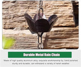 Rain Chains,Rain Catcher Chain, Rain Catcher Chain Copper, Aluminum Rain Chains for Gutters, Outside Water Diverter Rain Guide Chain,4m/118ft