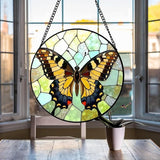 Butterfly Sun Catchers Indoor Window - 8 Inch Stained Glass Window Hanging - Stained Glass Suncatcher - Suncatchers for Windows Hanging - Decoration for Home Garden Mother's Day Birthday Gifts for Mom