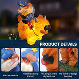Garden Gnome Statue - Garden Gnome Riding Highland Cow - 6.7 Inch Tall Lawn Figurine - for Outdoor or House Decor - Funny Yard & Patio Decoration