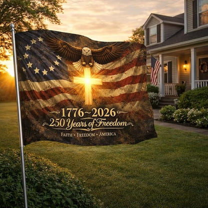 Us 250 Flag – 250th Anniversary USA Double Sided 3-Ply Outdoor Flag, We The People 1776-2026 Patriotic Yard & House Banner for 4th of July (5, 3X5)