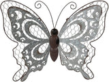 Hobby Lobby Metal Wall Art, Spring, Garden, Indoor/Outdoor (Brown/Silver Butterfly)
