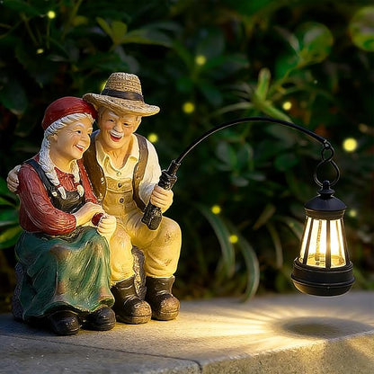 Teaeeno Couple Decor Outdoor Solor Light, Timeless Moments for A Lifelong Partnership, Gifts for Garden/Patio Decor, Essential Gifts for First Love/Anniversaries,Creating A Romantic Ambiance(Color)