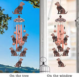 Outdoor Dog Wind Chimes, Gifts for Mom & Grandma & Family, Music Wind Catcher, Mobile Wind Bells, Memorial WindChimes, Blessing Windchime for Garden/Home/Balcony/Lawn/Yard/Indoor/Outside Decoration