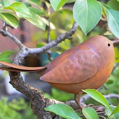 2pcs Garden Statues Yard Ornament Iron Bird Ornament Animal Statue Sculpture Tree Decoration Outdoor Decoration Garden Outdoor Rusted Metal Bird Statue