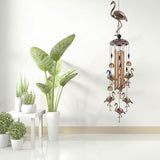 Solawindchime Outdoor Flamingos Wind Chimes, Flamingo Bronze Windchimes, Gift Wind Chime, Flamingo Wind Bell, Gifts for Women, for Home, Garden, Indoor, Outdoor Decoration, Garden Wind Chimes