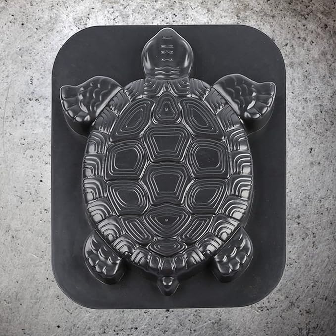 Stepping Stone Mold Turtle Shaped Concrete Cement Mould DIY Walk Maker Path Maker Mold for Garden Lawn Driveway Paving Paver Black