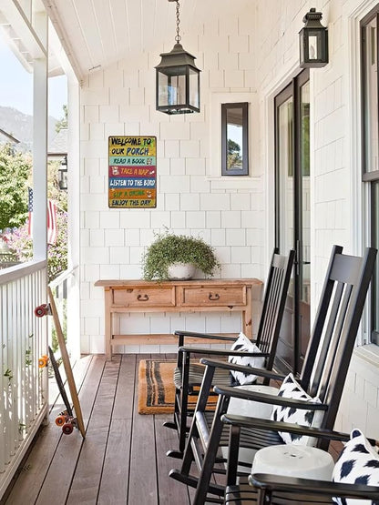 Vintage Welcome to Our Porch Sign - 8x12 Inches Decorative Sign for Outdoor Use, Perfect for Home, Garden, Patio, and Porch Decor