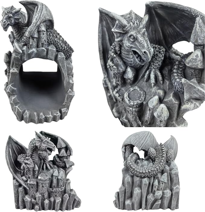 coolboy Dragon Sculpture Gutter Diverter Rain,Deco Gutter Extension Downspout, Eco-Friendly Resin Gutter Extender Diverter,Splash Block, Perfect Rain Gutter Downspout Extension for 3"x4" Downspouts