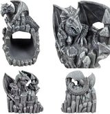 coolboy Dragon Sculpture Gutter Diverter Rain,Deco Gutter Extension Downspout, Eco-Friendly Resin Gutter Extender Diverter,Splash Block, Perfect Rain Gutter Downspout Extension for 3"x4" Downspouts