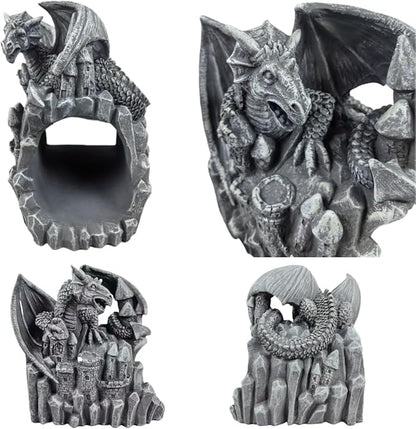 coolboy Dragon Sculpture Gutter Diverter Rain,Deco Gutter Extension Downspout, Eco-Friendly Resin Gutter Extender Diverter,Splash Block, Perfect Rain Gutter Downspout Extension for 3"x4" Downspouts