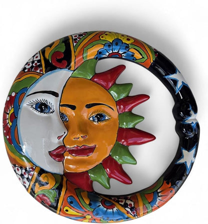 Hanging Wall Eclipse Medium Indoor Outdoor Multi Colored Figure Glazed