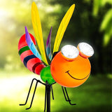 Shefio Dragonfly Solar Light - Metal Yard Art - Add Whimsy to Your Garden - Solar Yard Decorations - Outdoor Decor