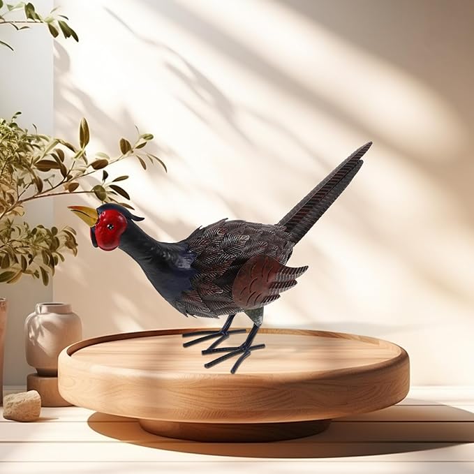 KESYOO Realistic Iron Pheasant Statue Outdoor Garden Decor Vivid Simulation Bird Figurine for Lawn Decoration Craft Sculpture Gift for Home and Patio