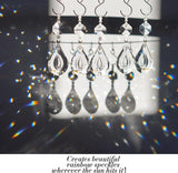 20pcs 38mm Crystal Loquat Shape Chandelier Replacement,Hanging Clear Glass Crystals for Chandelier,Crystal Prisms Beads for Wedding Home Decoration