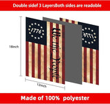 We The People 1776 Flag Double Sided 12x18in Outdoor Vintage American Betsy Ross 13 Star Flags for Yard Lawn Home Garden Decor USA Flag
