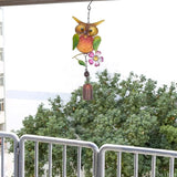 GORGECRAFT 13” Owl Wind Chimes for Outside Rustic Copper Animal Metal Wind Bell Memorial Gifts Garden Yard Decor Windchimes Owl Wind Catcher for Outdoor Decorations Home Yard Patio Mom Women Grandma