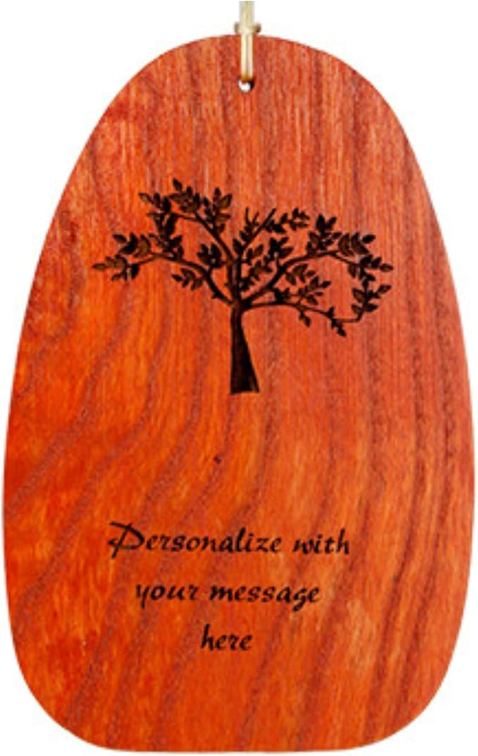Woodstock Wind Chimes Personalized Tree of Life Amazing Grace Memorial Chime for Outside 40'' Large Silver Sympathy Customized Tree of Life Inspirational Wind Chime for Outdoor Patio Home Garden Decor