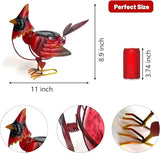 HONGLAND Cardinal Solar Garden Lights Outdoor Decor, Red Bird Figurine Garden Statue Cute Decorations for Pathway Yard Art Lawn Ornaments Mom Grandma Women