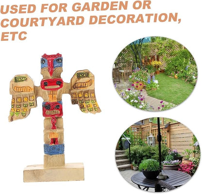 HANABASS Resin Tribal Symbol Garden Decor Outdoor Figurine for Courtyards Unique Artistic Adornment for Valentines Day Retro Resin for Decoration