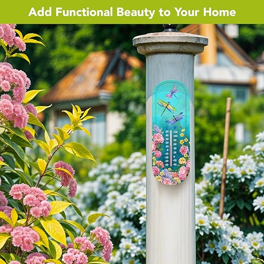Briarwood Lane Dragonfly Garden Metal Thermometer