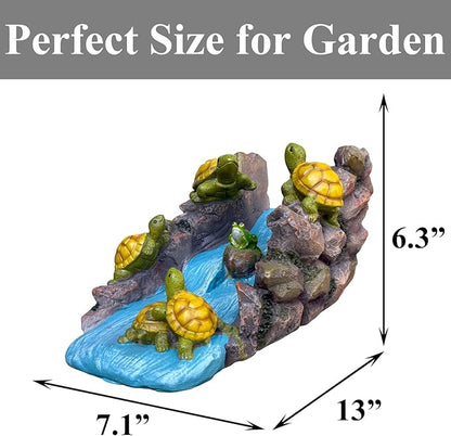 Turtle Statue Gutter Downspout Extender Garden Decor, Decorative Splash Block, Garden Animal Statues, Resin Gutter Extension Downspout, Outdoor Yard Decor, Stone Tortoise Statue for 4" x 4 Downspout