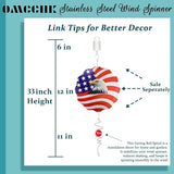 12 inch Wind Spinners Outdoor Hanging Decor, Steel Wind Spinner, Large American Eagle Ornament Spinner, Wind Chimes for Outside, Kinetic Sculpture Sun Catcher, Yard Art Garden Decor, Grandma Gifts