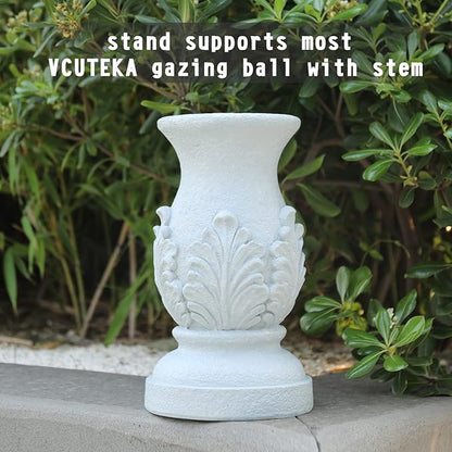 VCUTEKA Gazing Ball Stand, Roman Column Gazing Globe Stand for 8-10 Inch Garden Gazing Globe, Indoor/Outdoor Display Stand Décor Accessories, 12" H