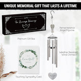 Angel Memorial Wind Chimes for Loss of Loved One - 34" Large Sympathy Wind Chimes, Memorial Gifts for Loss of Loved One Mother Father Husband Bereavement Chimes for Outside Deep Tone