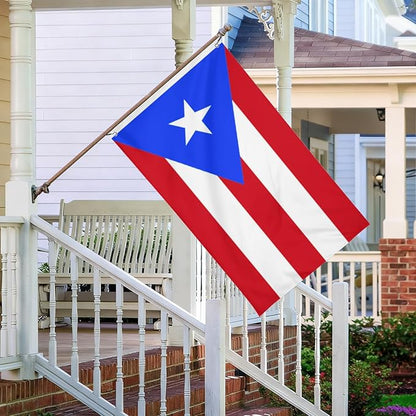 Puerto Rico Puerto Rican Flag Tapestry 3x5 FT for Outdoor Puerto Rican National Flags with 2 Brass Grommets for Yard House Garden Decor Vivid Color Durable Polyester（Blue）