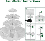 AISITIN 3 Tiered Bird Bath with 6.5W Solar Water Pump, Upgraded Solar Bird Bath Fountains with Lights, Detachable DIY Solar Powered Fountain for Garden, BirdBath, Patio, Yard and Pond