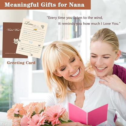 Nana Gifts, 32" Butterfly Wind Chime for Nana Birthday Gifts, Grandma Gift for Christmas Mothers Day from Grandkids