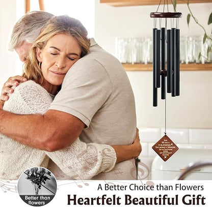 Memorial Wind Chimes for Grieving Hearts – 36" Sympathy Gift for Loss of Mom, Dad, Brother & Loved Ones | Hand-Tuned Soothing Tones, Durable Outdoor Decor for Garden, Patio, or Remembrance Space