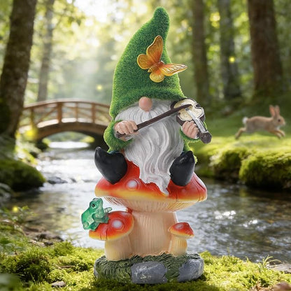 Solar Gnomes Garden Statue Decor for St. Patrick's Day,Gnome Figurines with LED Light for Garden Decorations for Patio Lawn Balcony Fairy Gardens Housewarming Gifts for Women Mom Grandma