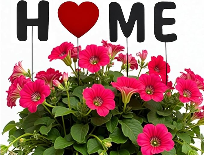 Metal Home Letter Yard Sign Welcome Garden Decor, Home Word Yard Art Stake Metal Plant Pick Letter Stick for Plant Pot Flower Bed Indoor Outdoor Patio Lawn Spring Decor (Home)