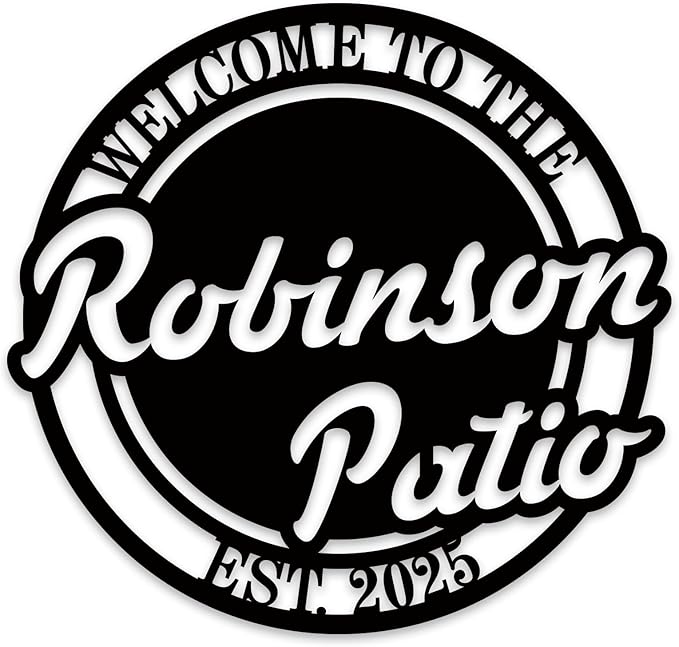 Personalized Patio Signs Outdoor Custom Deck Signs and Decor Outdoor Welcome to Our Backyard Bar And Grill Sign Wall Decor Backyard Metal Sign Personalized Outdoor Signs for Patio Housewarming Gift