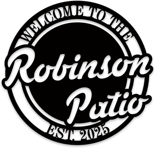 Personalized Patio Signs Outdoor Custom Deck Signs and Decor Outdoor Welcome to Our Backyard Bar And Grill Sign Wall Decor Backyard Metal Sign Personalized Outdoor Signs for Patio Housewarming Gift