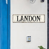 Madcolitote Rustic Landon Wood Signs Landon Street Signs Customized Retro Wood Plaque Farmhouse Wall Art Farmhouse Wall Decor for Home Bars Clubs Cafes Man Cave Party 6x24in